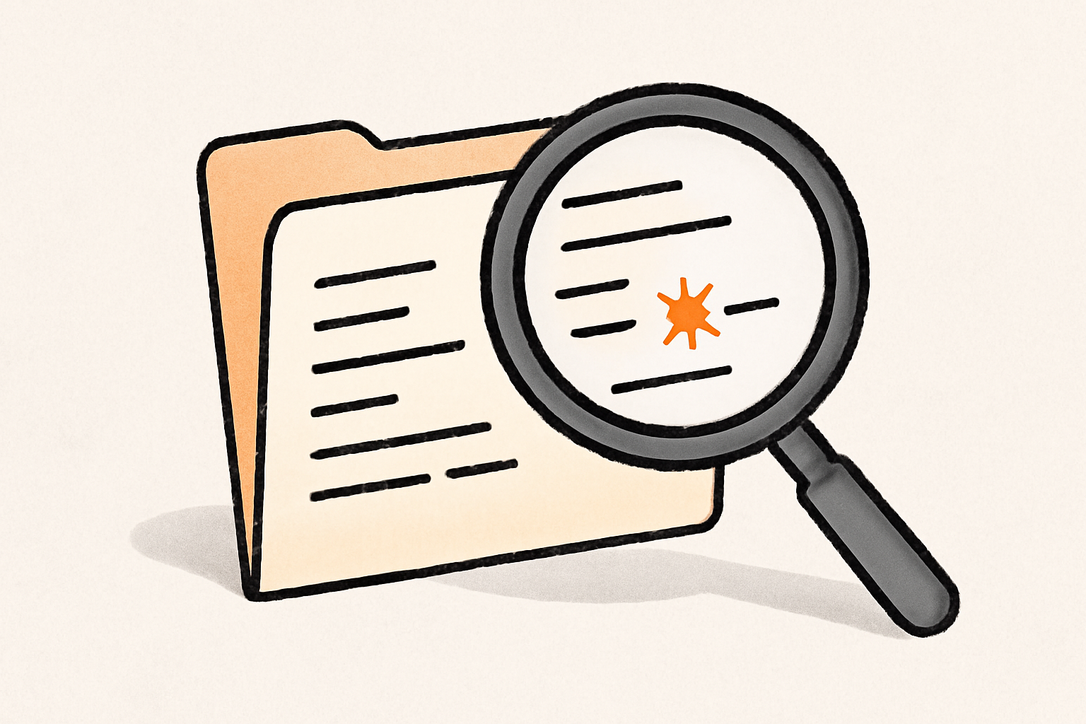 Une loupe inspecte les fichiers du projet à la recherche d'une clé exposée